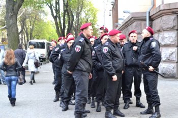 Одесские правоохранители надели георгиевские ленты (фото)