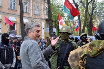 Одесские правоохранители надели георгиевские ленты (фото)