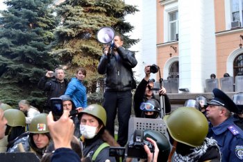 Одесские правоохранители надели георгиевские ленты (фото)