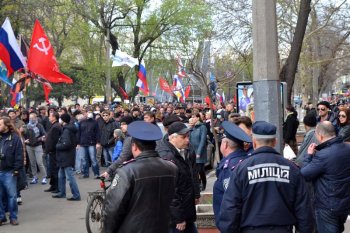 Одесские правоохранители надели георгиевские ленты (фото)