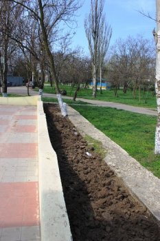 В Одессе благоустраивают центральную аллею гидропарка Лузановка