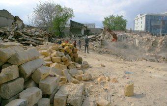 В «Климовском квартале» в Одессе начали демонтировать дома (фото)