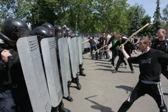 В Одессе Нацгвардия училась, как правильно разгонять демонстрантов (фото)