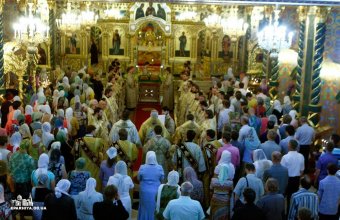 Митрополит Агафангел совершил Божественную литургию в Спасо-Преображенском кафедральном соборе (фото)