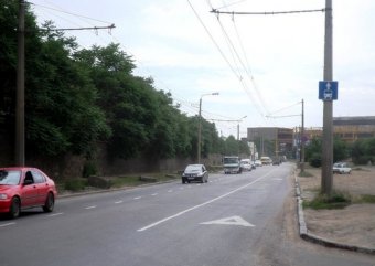 В Одессе на улице Химической выделена отдельная полоса для электротранспорта
