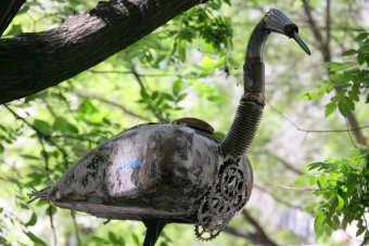 В Одессу прилетел аист из шестеренок (фото)