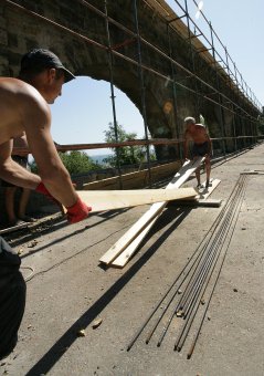 В парке Шевченко реставрируют бывший городской карантин