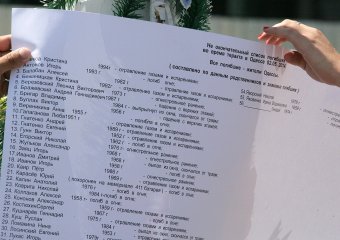 На Куликовом поле запустили в небо траурные шары (фото)