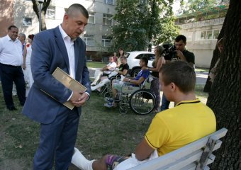 Визит и.о. начальника Главного управления Миндоходов в Одесской области Игоря Сингаевского в 411 военный госпиталь