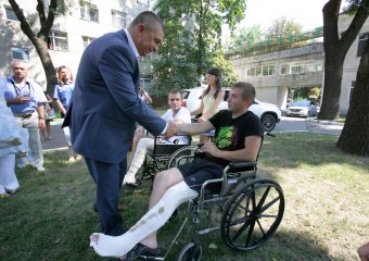 Визит и.о. начальника Главного управления Миндоходов в Одесской области Игоря Сингаевского в 411 военный госпиталь