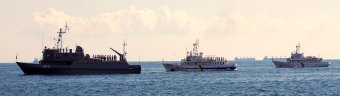 В акватории Одессы военные корабли (фото)