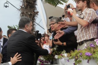 Петр Порошенко в Одессе: Многие у нас говорят на русском. Но думают здесь на нем иначе, чем в России (фото)