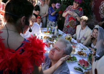 В знаменитом одесском дворике прошла свадьба (фото)