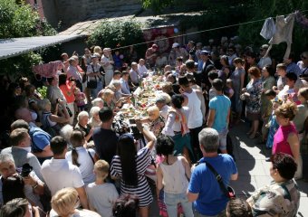 В знаменитом одесском дворике прошла свадьба (фото)