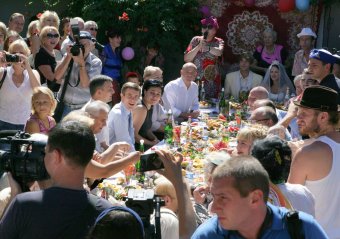 В знаменитом одесском дворике прошла свадьба (фото)
