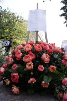 В честь праздника!  Одесситкам сегодня дарили розы и угощали сладостями (фото)