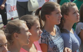 Одесситы сегодня штурмовали Потемкинскую лестницу (фото)