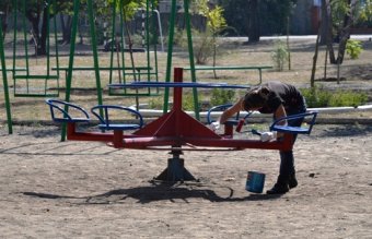 Одесские власти отчитываются о реконструкции сквера Партизанской славы (фото)