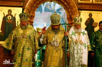 Митрополит Киевский и всея Украины Онуфрий совершил всенощное бдение в Свято-Успенском патриаршем Одесском мужском монастыре (фото)