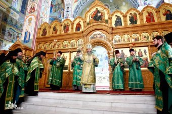 Митрополит Киевский и всея Украины Онуфрий совершил всенощное бдение в Свято-Успенском патриаршем Одесском мужском монастыре (фото)