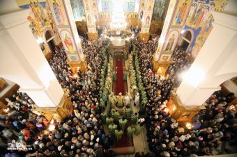 Митрополит Киевский и всея Украины Онуфрий совершил всенощное бдение в Свято-Успенском патриаршем Одесском мужском монастыре (фото)