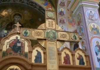 Городской голова Геннадий Труханов присутствовал на богослужении в Свято-Успенском монастыре (фото)