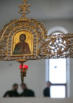Городской голова Геннадий Труханов присутствовал на богослужении в Свято-Успенском монастыре (фото)