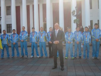 Мэр Одессы встретил национальную сборную Украины по тайскому боксу