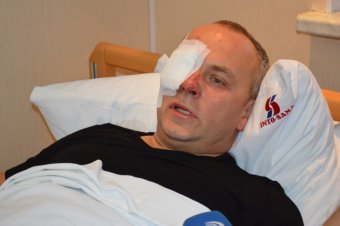 Интервью члена Оппозиционного блока Нестора Шуфрича из больницы, куда он попал после избиения