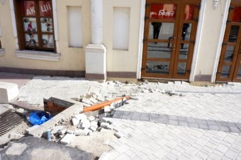 В Одессе продолжаются работы по благоустройству Греческой площади (фото)