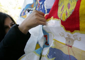 В Одессе вышивали  карту Украины