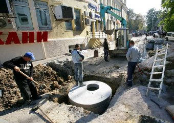 На Греческой площади Одессы демонтирована временная дорога вокруг торгового центра «Афина» (фото)