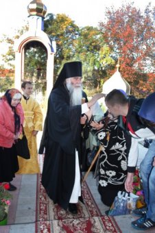 Епископ Аркадий освятил кресты храма в Овидиополе