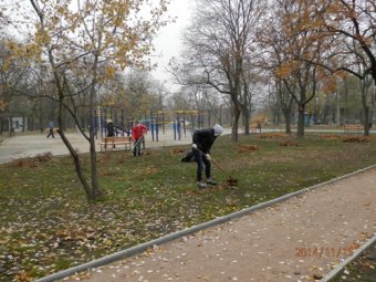 В парках Приморского района Одессы прошел субботник (фото)
