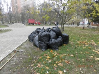 В парках Приморского района Одессы прошел субботник (фото)