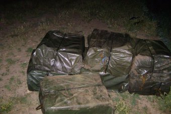 На Кучурганском лимане пограничники обнаружили лодку с 10 ящиками сигарет (фото)