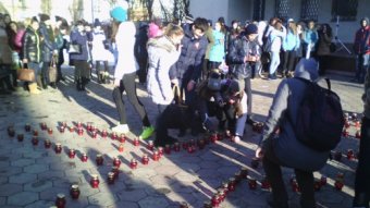 Одесские школьники провели акцию против СПИДа (фото)