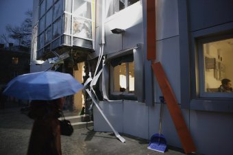 Фото с места ЧП: Сегодня ночью взорвали волонтерский центр