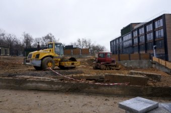 В районе Ланжерона ведутся работы по восстановлению разрушенного склона (фото)