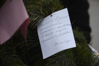 В Одессе появилось новогоднее Дерево желаний (фото)