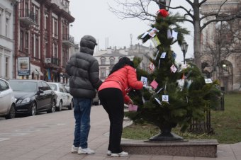 В Одессе появилось новогоднее Дерево желаний (фото)