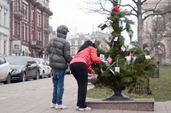 В Одессе появилось новогоднее Дерево желаний (фото)