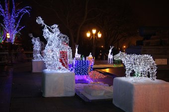 На главной елке Одессы засияли праздничные огни