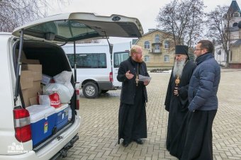 Гуманитарная помощь для мирных жителей востока Украины, собранная в Одесской епархии, прибыла по месту назначения (фото