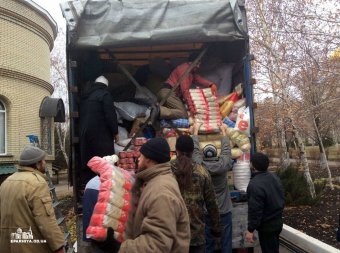 Гуманитарная помощь для мирных жителей востока Украины, собранная в Одесской епархии, прибыла по месту назначения (фото