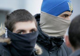 Шоу под зданием мэрии (фото)