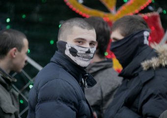 Шоу под зданием мэрии (фото)