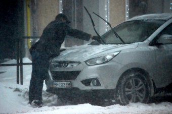 Снегопад в Одессе