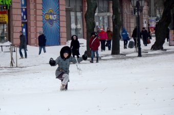 Снежное утро в Одессе