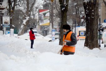 Снежное утро в Одессе